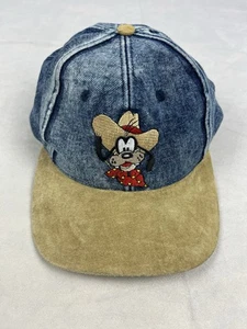 Vintage 90’s Disney Goofy’s Hat Co. Vaquero Goofy Denim Gamuza Azul Jean Western - Imagen 1 de 7