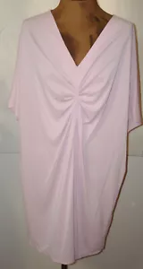 NWT New Designer Natori Night Gown Silky S Satin Sleepshirt Purple Light Caftan - Picture 1 of 10