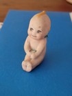 Adorable c1915 Rose O'Neill Miniature 2” All Bisque  Kewpie Sitting 