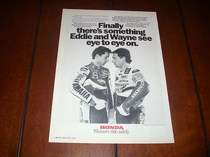 EDDIE LAWSON - WAYNE GARDNER HONDA ***ORIGINAL 1988 AD*** - Picture 1 of 2