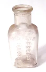 Antique Boston French Gloss Clear Glass Bottle - Picture 1 of 6