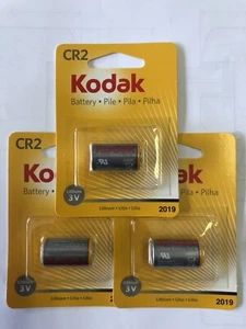 Kodak Max CR2 3V Photo Battery KCR2-1 LOT OF 3 BATTERIES - Picture 1 of 1