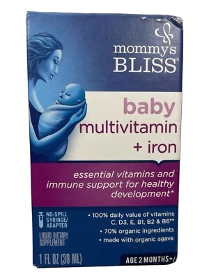 Multivitamínico líquido + hierro Mommy's Bliss Baby - 1 fl oz - caducidad 26/03 Foto 1 de 4