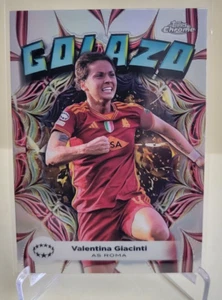 2023-24 TOPPS CHROME WOMENS UEFA VALENTINA GIACINTI GOLAZO #GZ-10 ROMA - Picture 1 of 2
