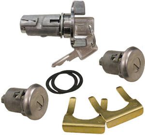 Chevy GMC Cadillac OEM Chrome Ignition & Door Lock Key Cylinder Set W/2 Keys