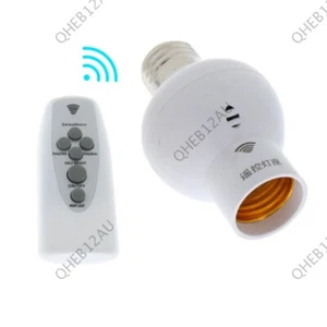 Wireless Remote Control E27 Lamp Holder Light Bulb Cap Socket Switch Screw 19H - Picture 1 of 6