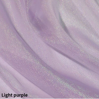 Tela de organza degradada láser brillante malla suave red coser vestido disfraz manualidades hágalo usted mismo Foto 1 de 4