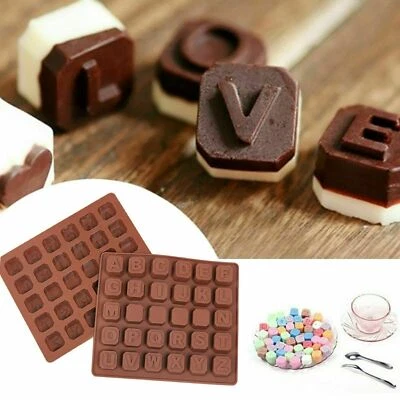 Alphabet Blocks Letters Silicone Mould Chocolate Candy Gift Words Favours Party - Image 1 of 4