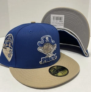 Pittsburgh Pirates Fitted Hat Cap 7 1/4 Blue New Era 59 All Star Patch RARE Club - Picture 1 of 13