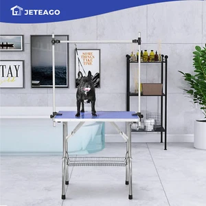 JETEAGO 36 inch Pet Dog Grooming Table Foldable with Arm & Noose & Mesh Tray - Picture 1 of 9
