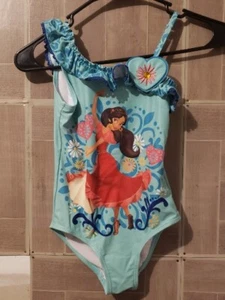 Disney Store Elena Swimsuit Elena of Avalor 1 pc UPF 50+ Girls 5/6 - Picture 1 of 3