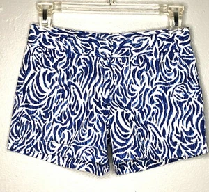 WoW~  Vineyard Vine sz 10 girls Everyday Shorts blue white print pink logo 4011 - Picture 1 of 8