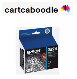 Genuine Epson 252XL Black Ink Cartridge *Expiry 2026 / 2027* - WF3620 3640 7620 - Picture 1 of 2