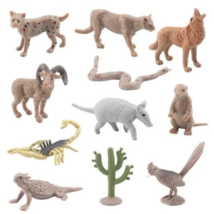11Pcs High Simualtion Desert Animal PVC Realistic Jumbo Wildlife Animals for - Picture 1 of 8