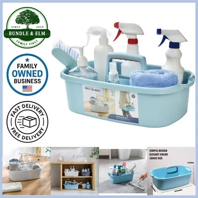 Plastic Shower Caddy Tote Blue Large Capacity Portable Organizer for Dorm Bat... - Image 1 of 4