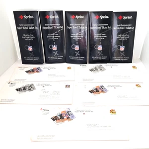 Super Bowl Commemorative Tickets Sprint Prepaid Foncards 5 sets of 4 ea 20 Total - Picture 1 of 10