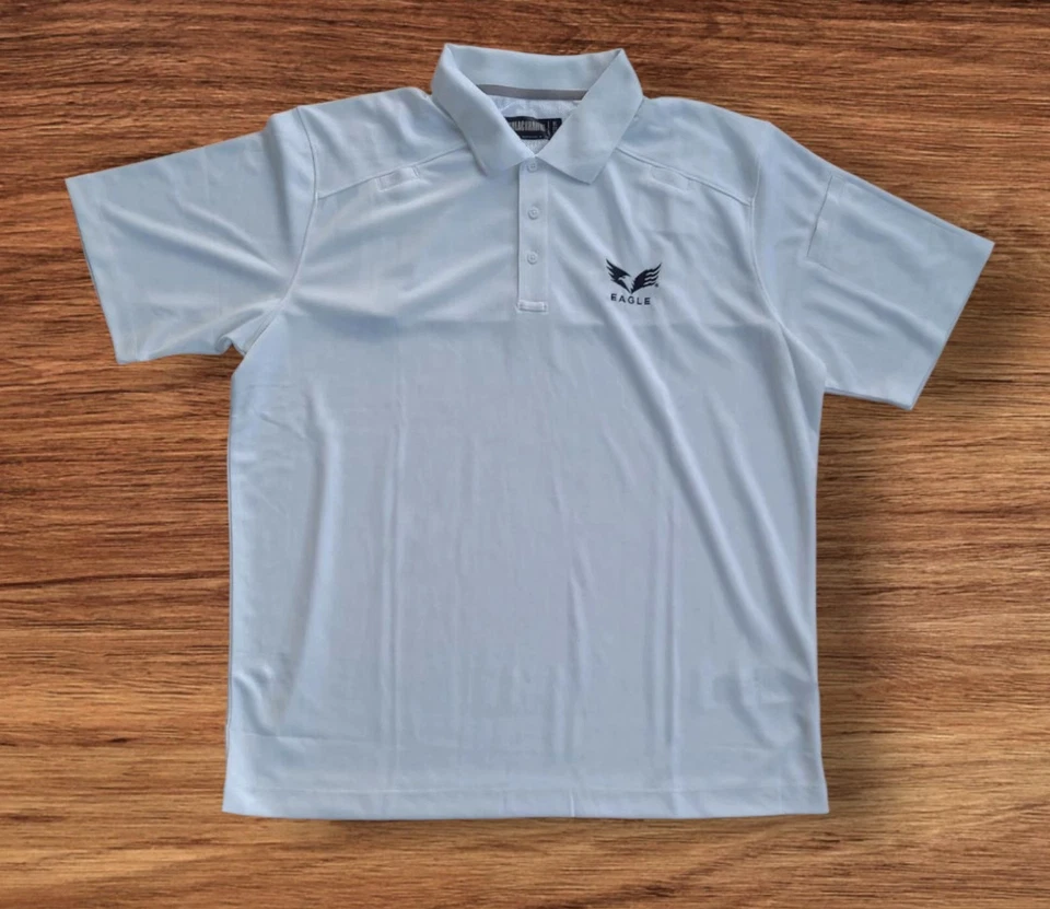 BLACKHAWK Men's XL White Short Sleeve Range Polo 3 Button Closure NWOT #PO01 - Image 1 of 4