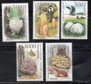 Belarus  2010 Mi.#838-42 Red Book of belarus. Mushrooms set of 5 stamps - Picture 1 of 1