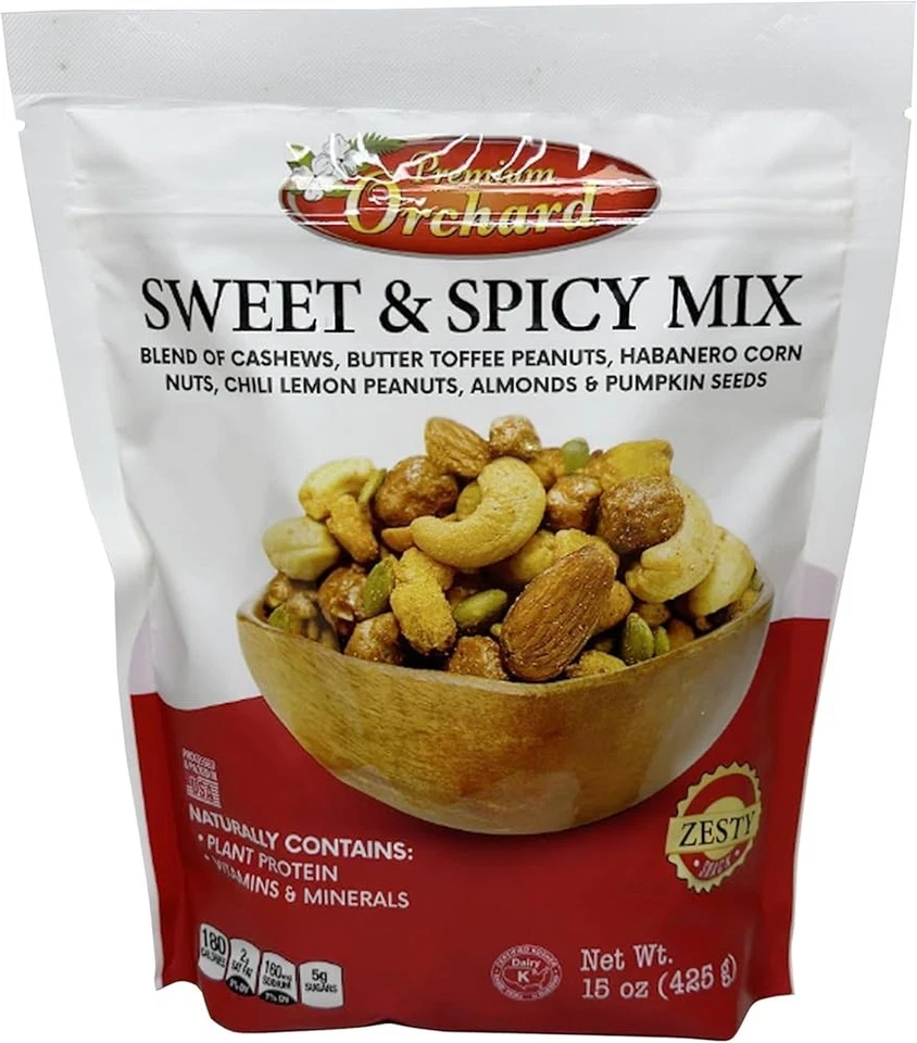 (Impuesto Libre) Mezcla de Nueces Dulces y Picantes - Anacardos Salados Mantequilla Tof Foto 1 de 1