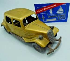 CITROEN 15 TRACTION 6 CYLINDRES VINTAGE LAITON DORÉ - Picture 1 of 5
