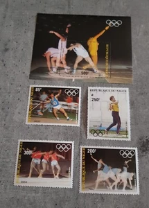 NIGER-OLYMPIC GAMES-POIDS-JAVELOT  - SET&BLOCK  MNH - Picture 1 of 1