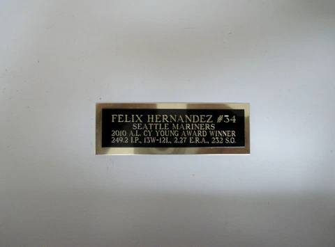 Felix Hernandez Mariners 2010 Cy Young Baseball Card Plaque Nameplate 1" X 3" Cover