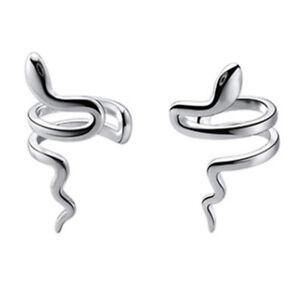 Punk Animals Clip Earrings for Women Man Exquisite Snake Fake Piercing Ear C-ID