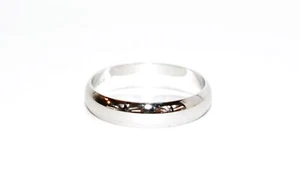 10K Solid White Gold Wedding Band Men's Ring Men's Band Wedding Band Bridal - Picture 1 of 12