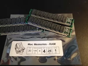 4x 256KB 30-Pin 120ns Non-Parity SIMM Vintage Mac PC Atari Memory 1MB RAM Set - Picture 1 of 3