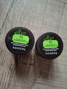 2X  Body Shop Japanese Matcha Tea Pollution Clearing Facial Mask 15ml - RRP-£16 - Picture 1 of 6