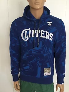Felpa con cappuccio blu Aape X Mitchell & Ness NBA Clippers taglia XL - Foto 1 di 14