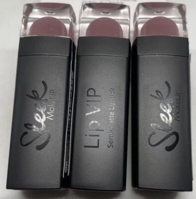 3 x SLEEK LIP VIP SEMI MATTE LIPSTICK - 1021 - Ready To Rock - Brand New In Box - Image 1 of 3