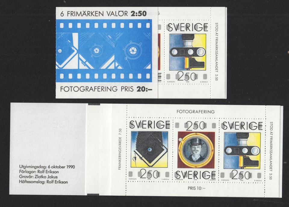 1990 SWEDEN Photography booklet of 6 MNH SG 1534-6 H409 - Image 1 of 1