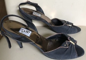 Damen-Pumps offen -Made in Italy - Marke Pola Gr. 38,5 Wildleder Absatzhöhe 9 cm - Bild 1 von 8