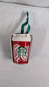 Starbucks 2024 Holiday Red Tasse Keramik Christbaumschmuck 2,5" - Bild 1 von 5