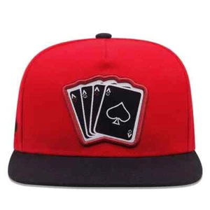 Baseballkappe Four Aces verstellbar Hip-Hop Druckknopflasche Mütze gesticktes Logo - Bild 1 von 17