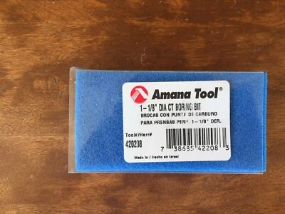 Amana Tool 1-1/8" Carbon Tip Boring Bit - Image 1 of 2