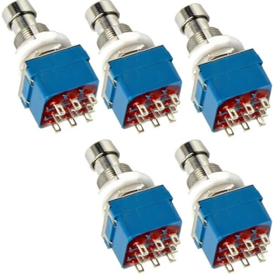 5 X Fußschalter Foot Switch Einbau Schalter 3PDT 9Pin Wahres Bypass Metall G01 - Bild 1 von 4