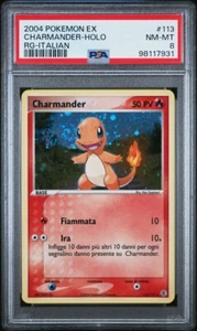 Pokemon Italian Charmander EX Fire Red & Leaf Green Holo SWIRL Rare #113 PSA - Picture 1 of 11