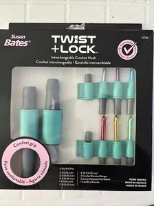 Susan Bates 11ct Twist & Lock Crochet Hooks With Case 12706 - Picture 1 of 2