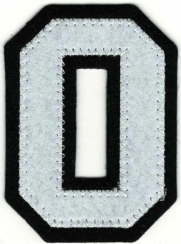 Gray Felt Letter "O" Patch Varsity Block Iron-On for Jackets & Jerseys (2 1/2") - Image 1 of 1