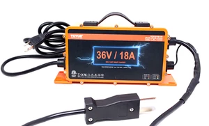 VEVOR 36 Volt 18 AMP Golf Cart Smart Battery Charger for EZGO D-Style IP67 ETL - Picture 1 of 10