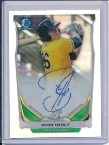 2014 Bowman Chrome Ryon Healy Refractor Auto Prospect Autograph #d 87/500 - Picture 1 of 2