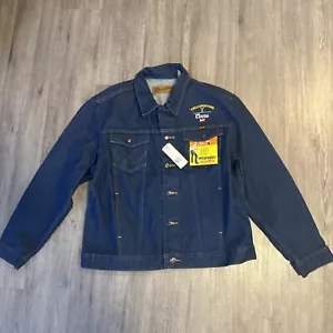 Wrangler Western Mens Yellowstone Jean Jacket Coors Banquet Mens XL New Rare - Picture 1 of 7