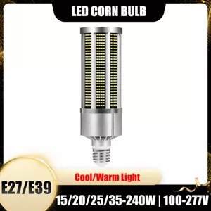 E27/E39 LED Corn Bulb 15/20/25/35-240W | 100-277V Cool/Warm Light | High Power - Picture 1 of 7