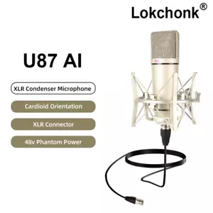 U87 AI XLR Condenser Microphone Professional Cardioid Studio Mic for Recording P - Picture 1 of 13
