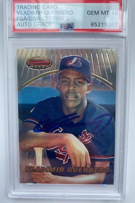 Bowman's Best Vladimir Guerrero #97 1996 Montreal Expos firmado PSA 10 AUTO Foto 1 de 3