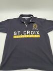 Tango Jeans Shirt Mens Large St Croix Real Society Polo Embroidered..#5045