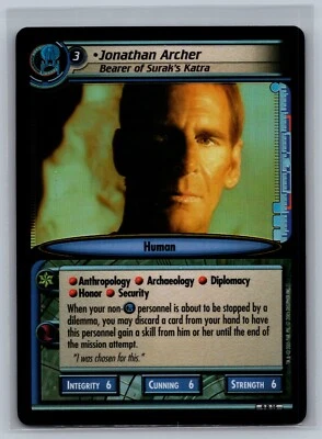 Star Trek CCG 2E Jonathan Archer Bearer Of Surak's Katra #9 R 15 Promo Foil TCG - Image 1 of 2
