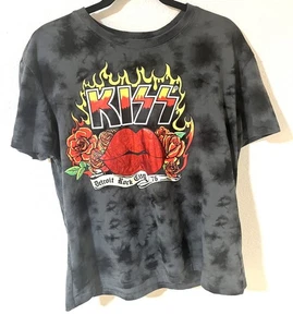 Kiss Detroit Rock City Big Lips Camouflage schwarz grau Rock and Roll Band T-Shirt XL - Bild 1 von 3